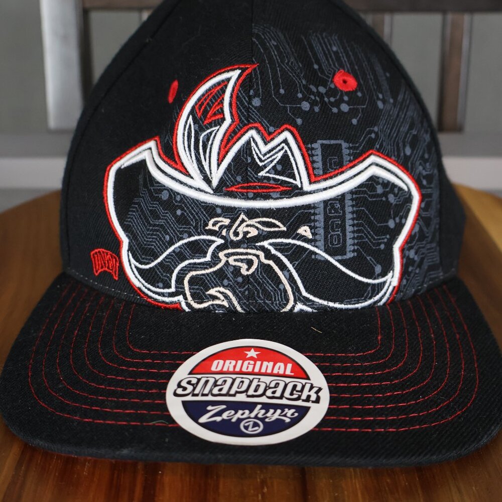 Zephyr UNLV Rebels Hat Cap Infrared Covert Snapback Big Mascot Logo RARE New